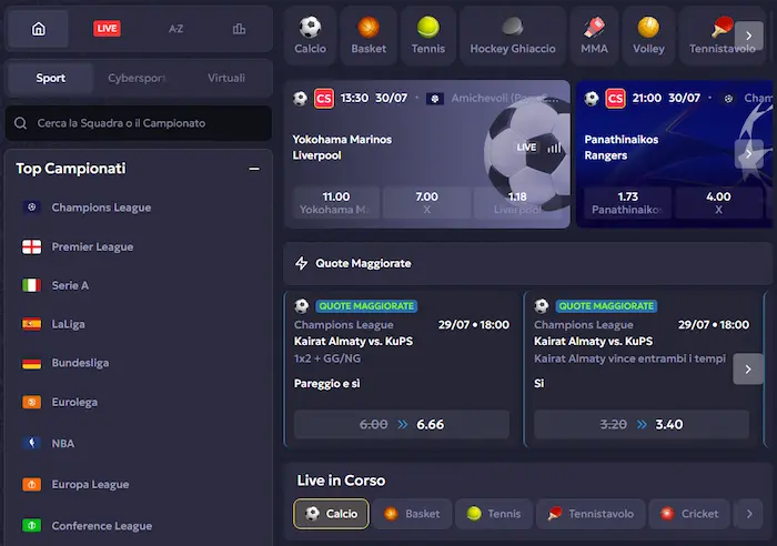 Vavada Casino Italy sport